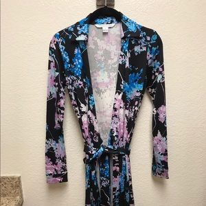 Diane von Furstenberg blue & purple floral dress